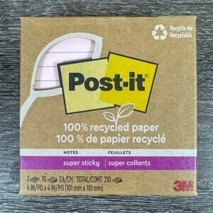 Post-It Note Paper Square Mint Pink Purple Color 70 sheets Each Self-adhesive